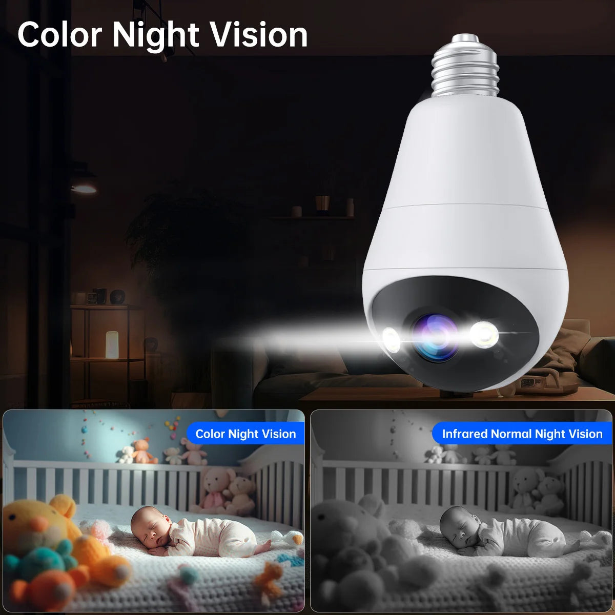 JOOAN WiFi Indoor Security Camera with Night Vision and Zoom