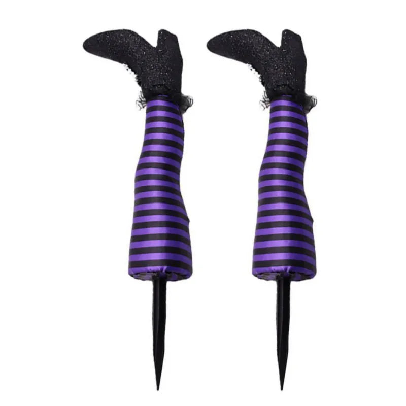 CN Halloween Witch Legs Props for Yard Decoration, 2 Pieces