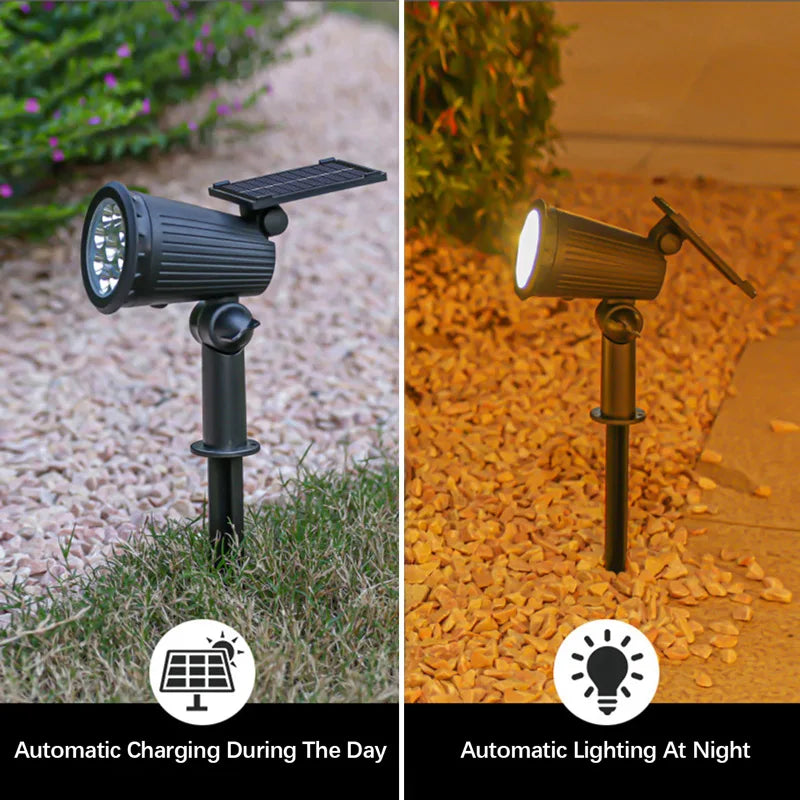 9LEDs Solar Spotlights, Outdoor Light Control, Waterproof