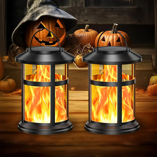 KPSTEK Solar Flame LED Lights 2 Pack for Outdoor Decor