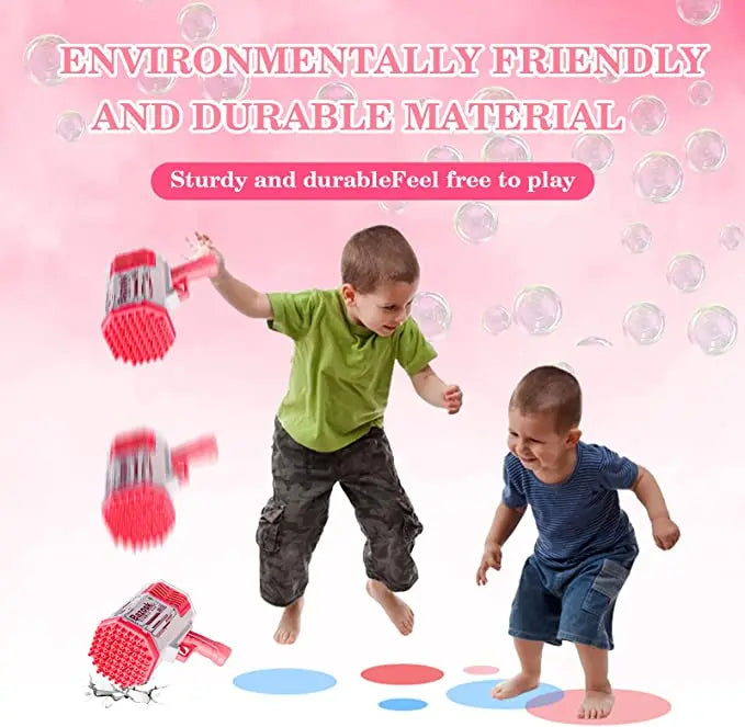 Bubble Gun Kids Toys Rocket 69 Holes Soap Bubbles Machine Gun