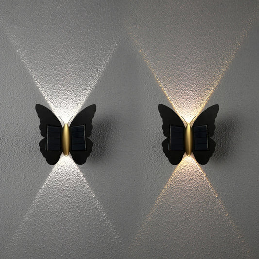 Butterfly Solar Wall Light Outdoor Decorative Lantern IP65 Waterproof
