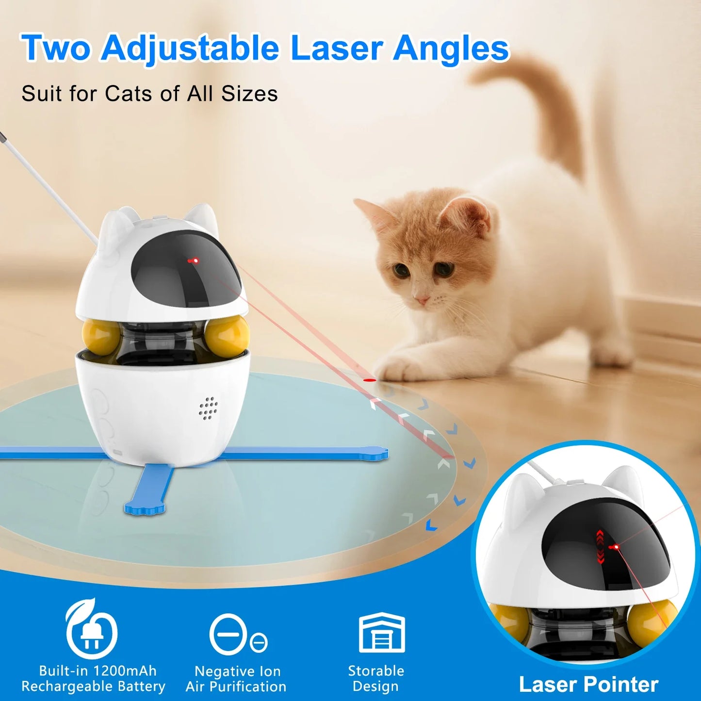 4-in-1 Cat Toys Indoor USB Rechargeable