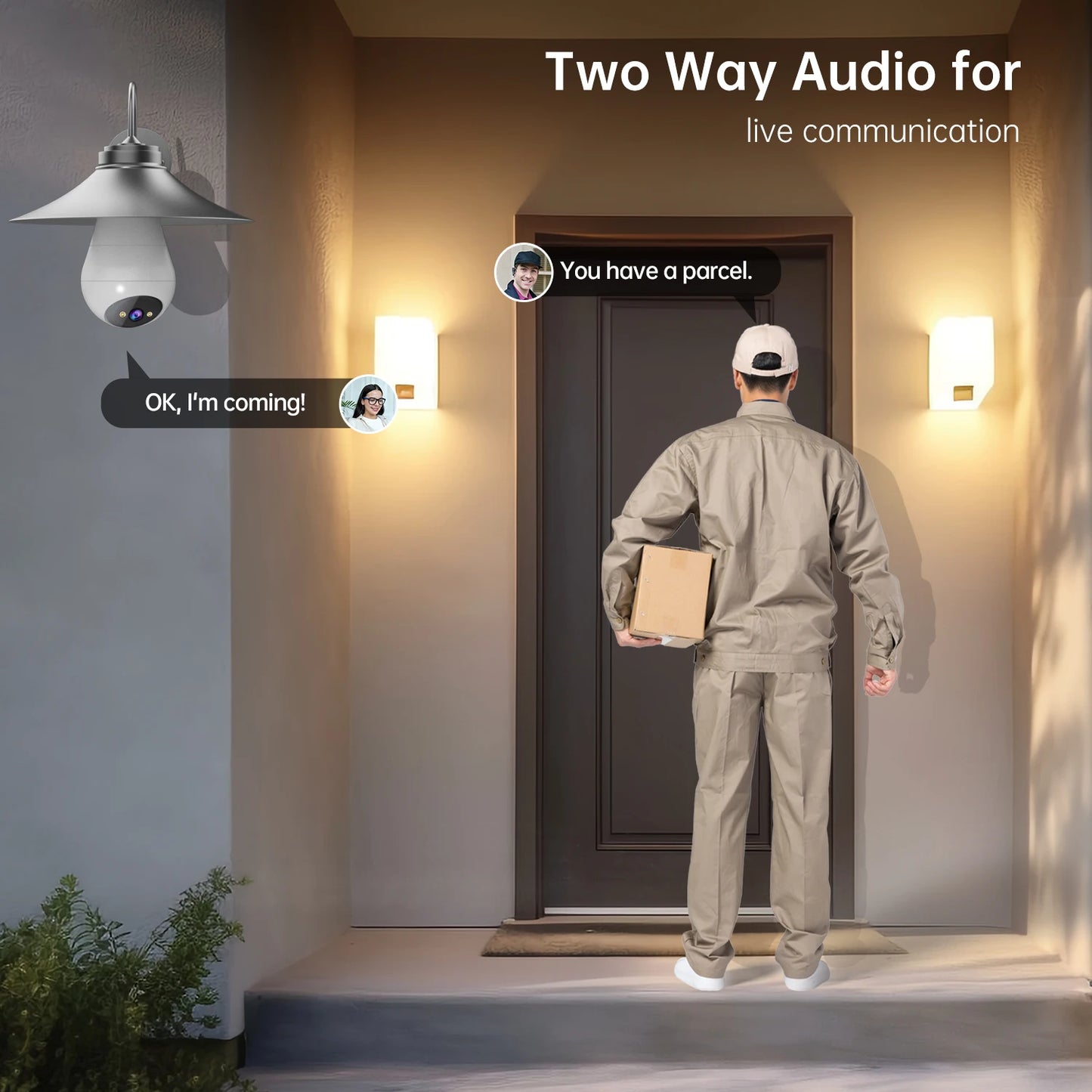 JOOAN WiFi Indoor Security Camera with Night Vision and Zoom