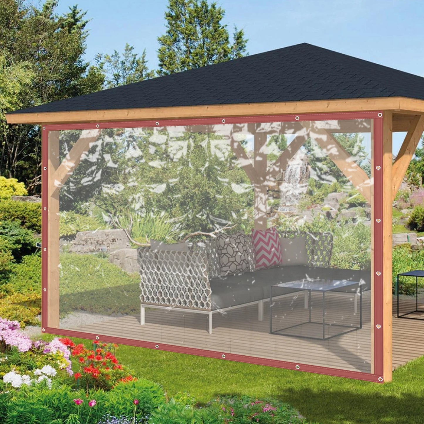 PVC Vinyl Awning Canopy Patio Roll up Enclosure