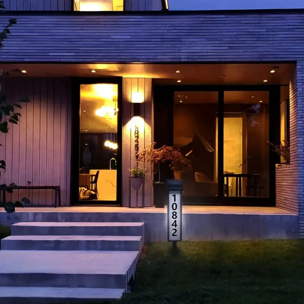 1pc Lighting House Number, Solar With Stake,Solar Powered LED Lighting