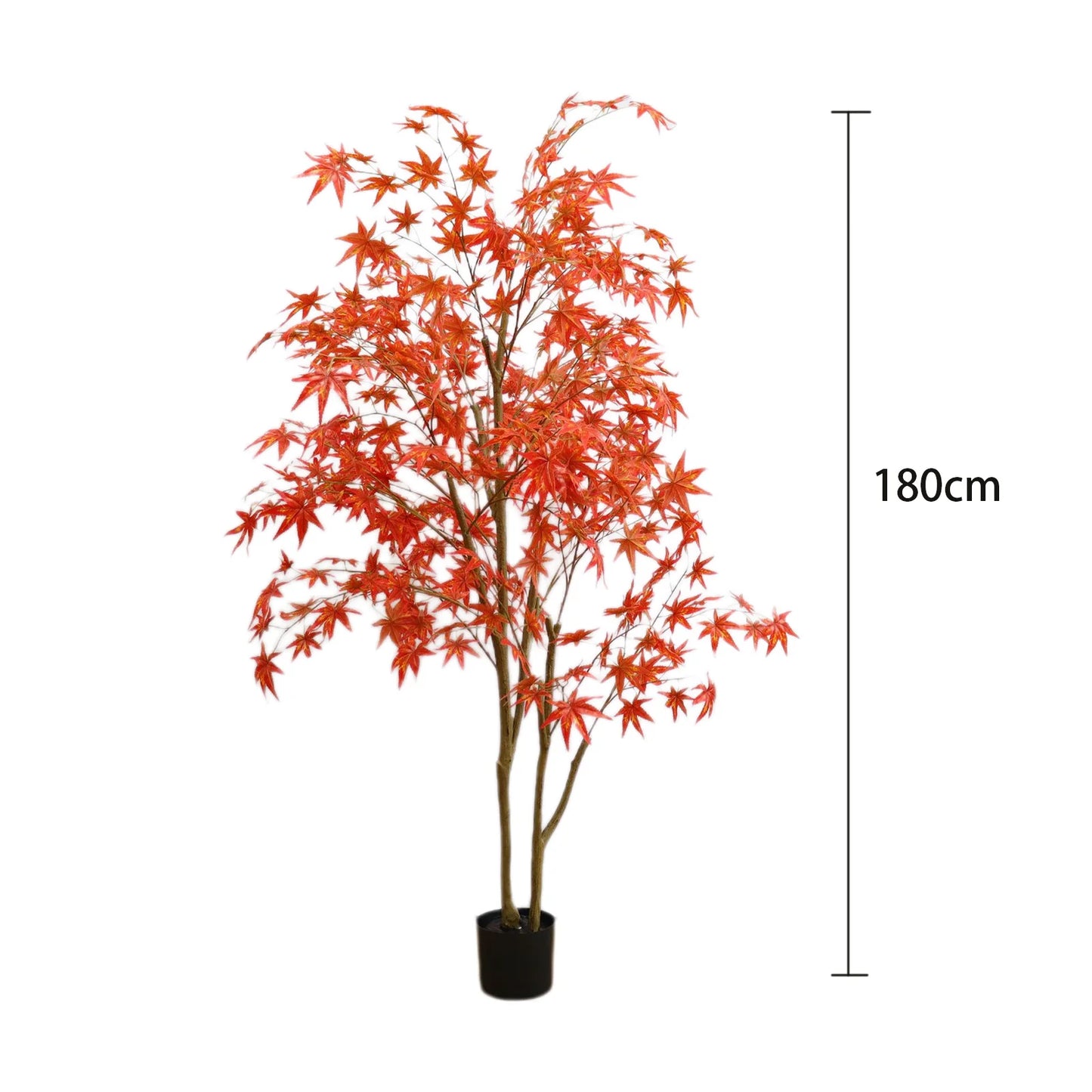 Autumn Maple Artificial Fall Tree In Plastic Pot 5.9ft