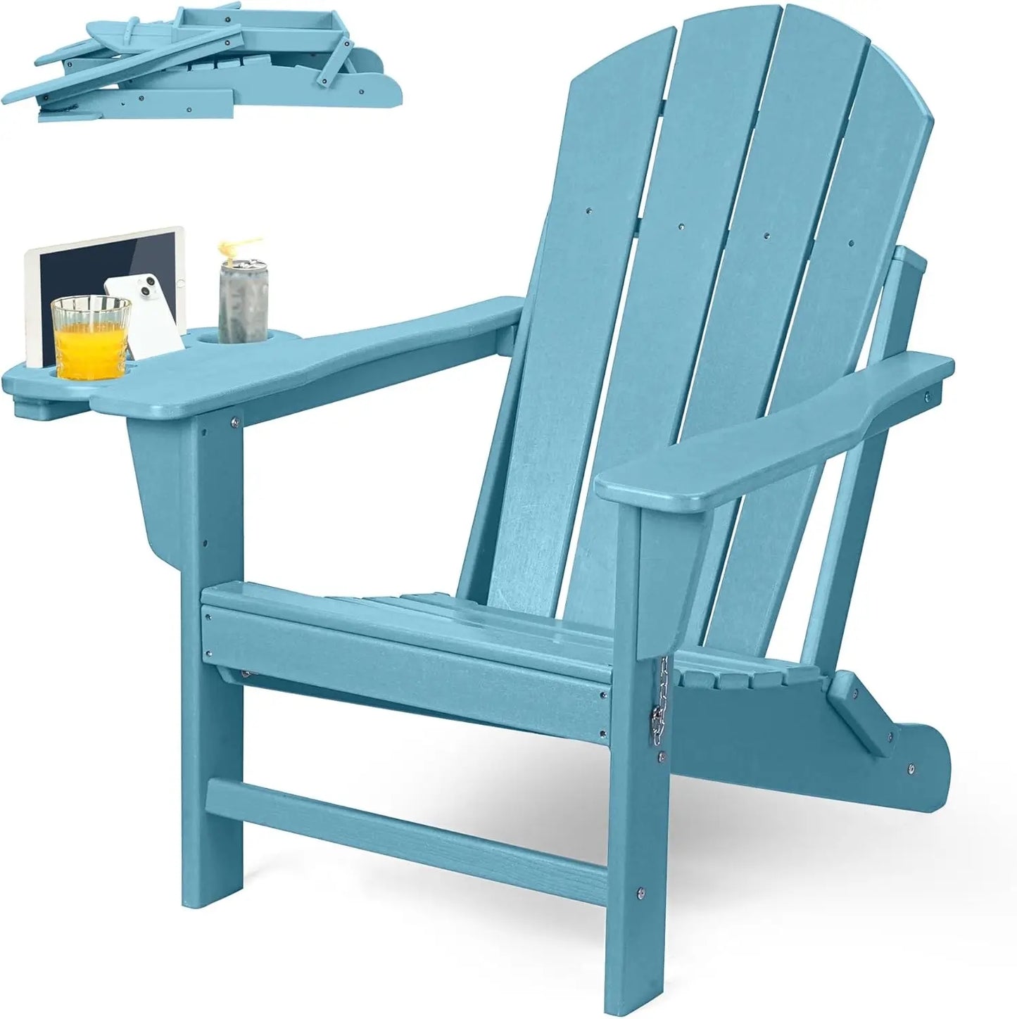 Adirondack Chair w/4 in 1 Cup Holder Trays