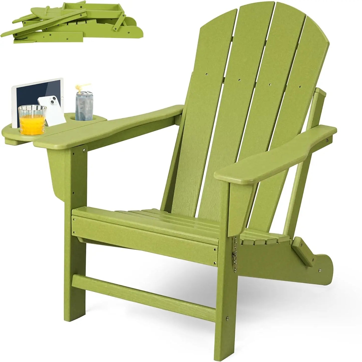 Adirondack Chair w/4 in 1 Cup Holder Trays