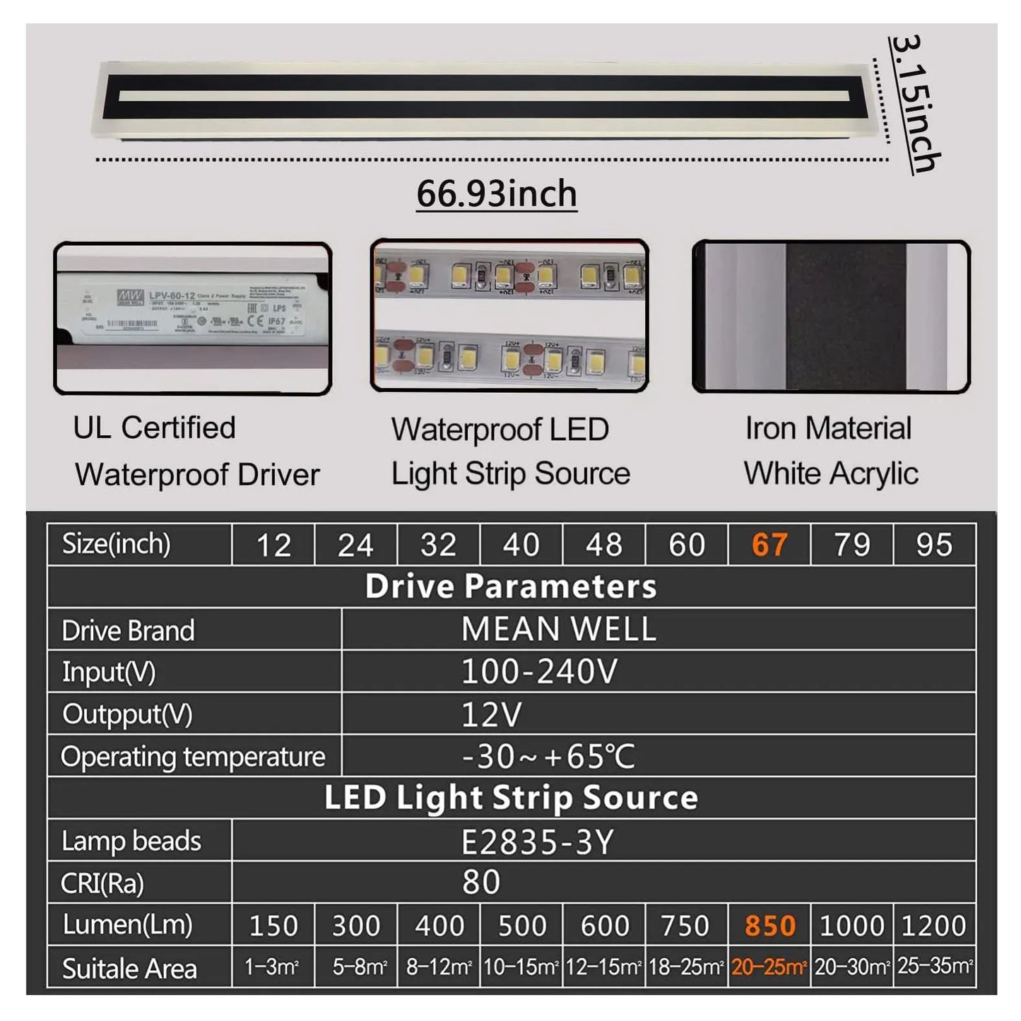 Modern LED Wall Sconce Light Fixture by Unknown Brand