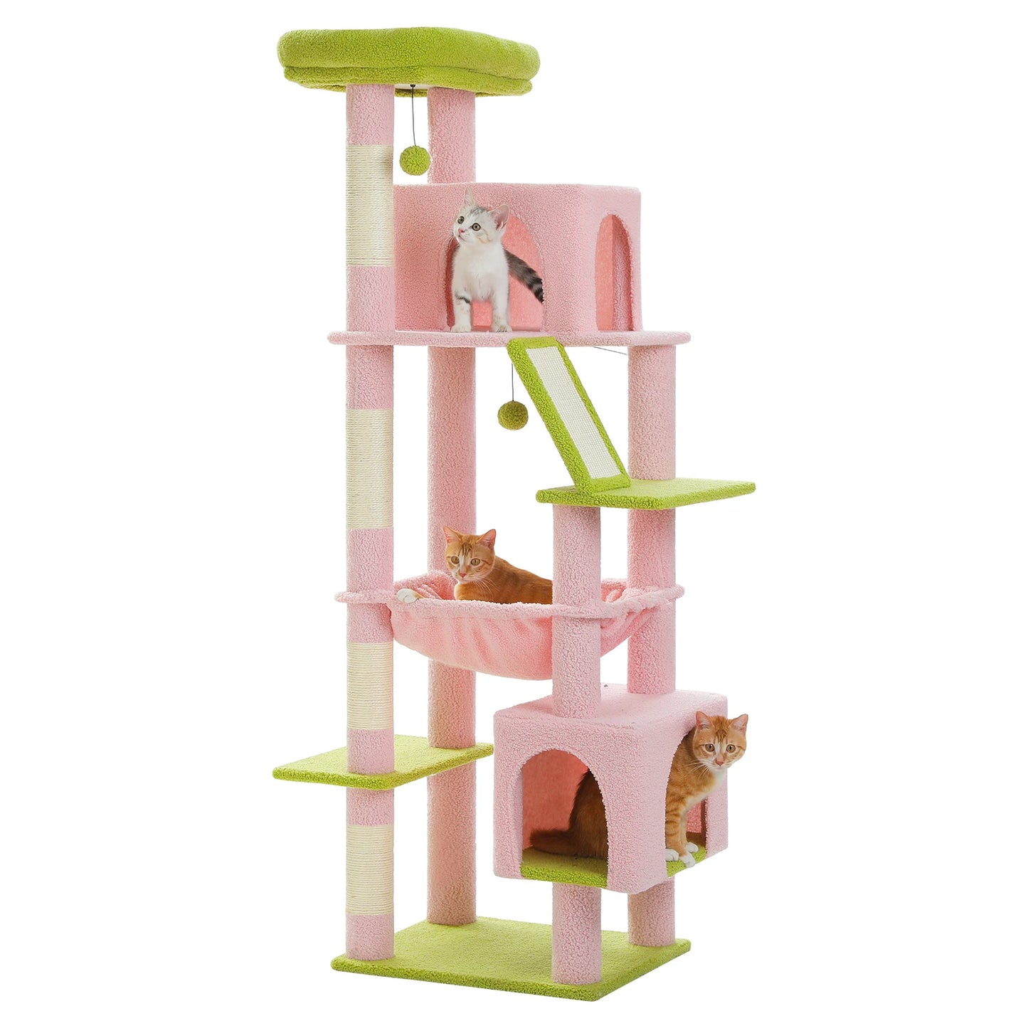 Speedy Pet Large Cat Tree Tower with Scratching Post and Hammock