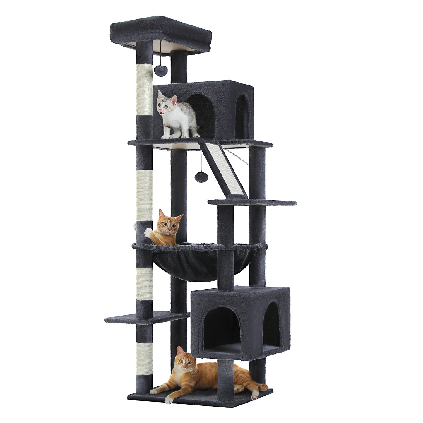 Speedy Pet Large Cat Tree Tower with Scratching Post and Hammock