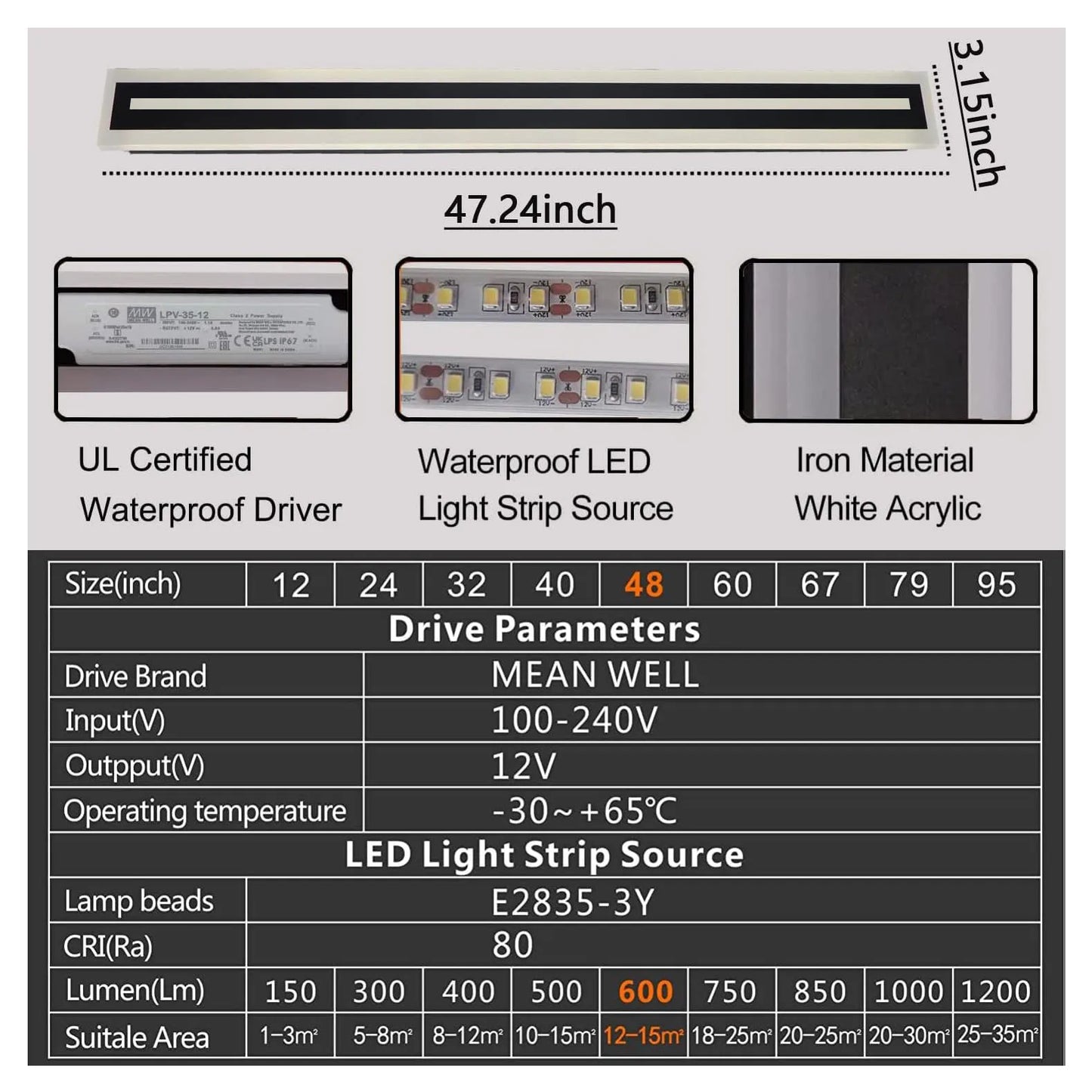 Modern LED Wall Sconce Light Fixture by Unknown Brand