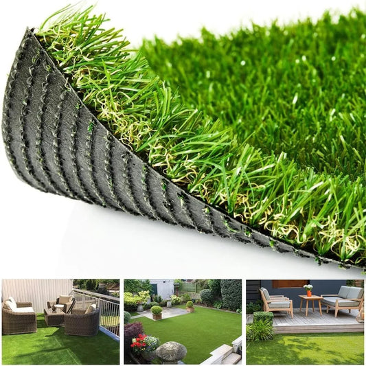 Artificial Grass Outdoor Rug, Realistic Fake Synthetic Grass Carpet