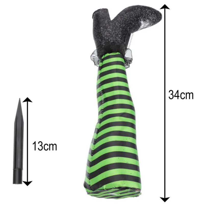 CN Halloween Witch Legs Props for Yard Decoration, 2 Pieces