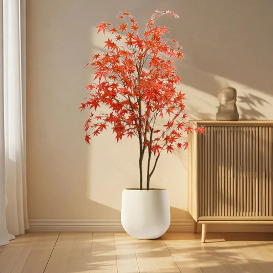 Autumn Maple Artificial Fall Tree In Plastic Pot 5.9ft