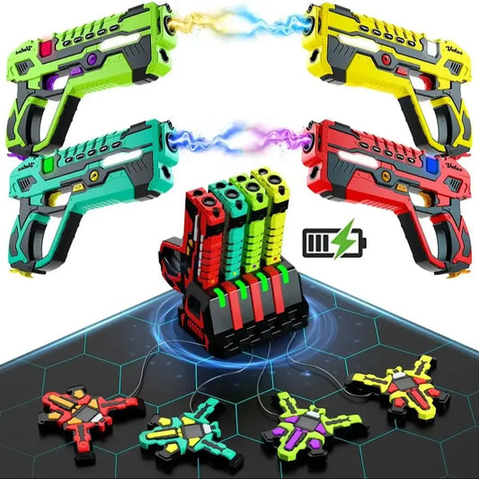 Laser Tag Guns Vests x4 Electric Infrared Guns Shooting Game Set